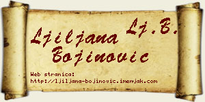 Ljiljana Bojinović vizit kartica